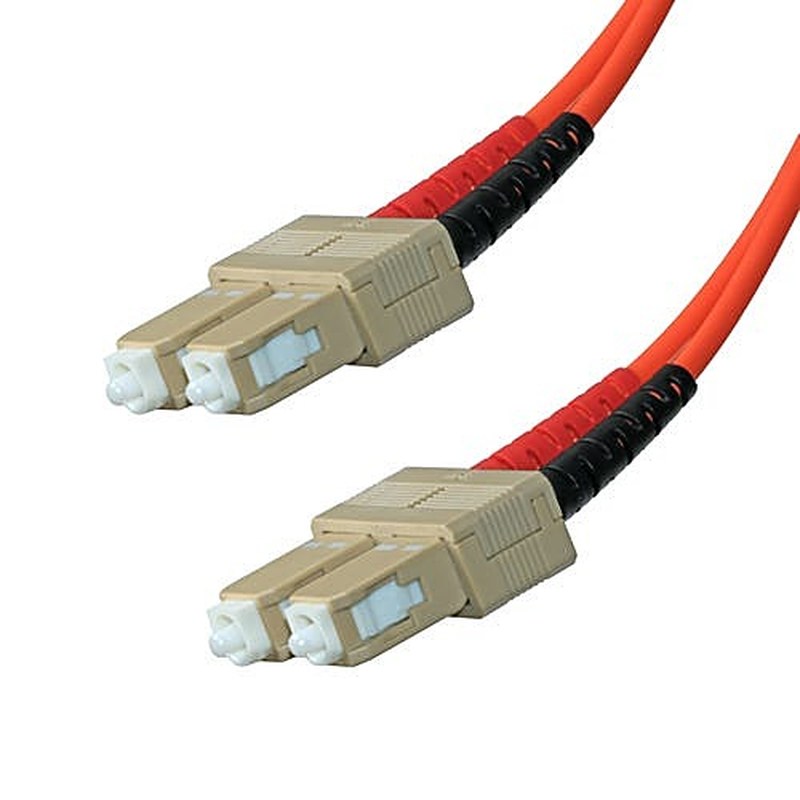 OM3 SC-SC Multimode Duplex Fibre Patch Lead, 2m, Orange