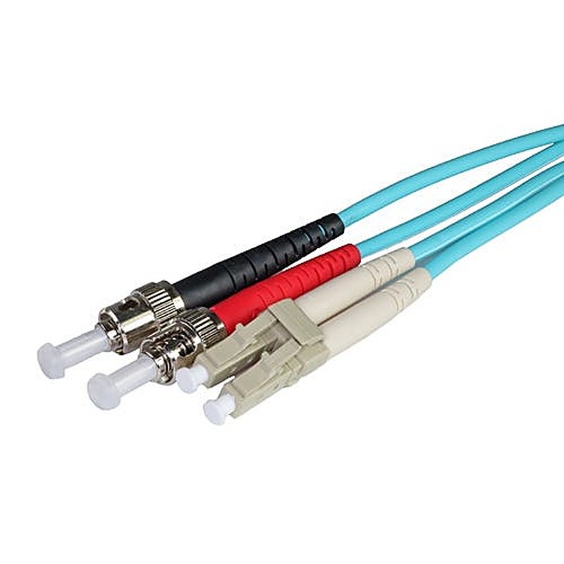 OM4 LC-ST Multimode Duplex Fibre Patch Lead