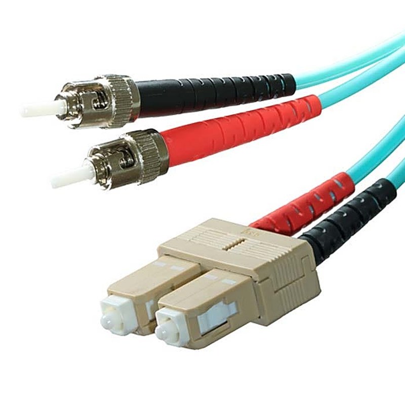 OM4 ST-SC Multimode Duplex Fibre Patch Lead