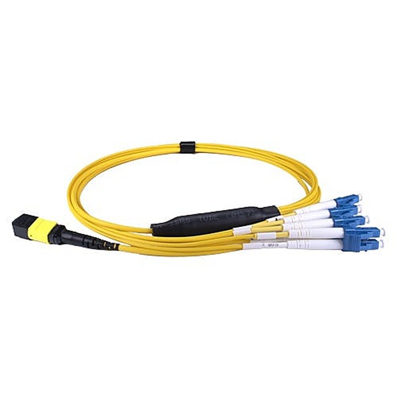 OS2 MPO to 4x LC Breakout Cable for QSFP