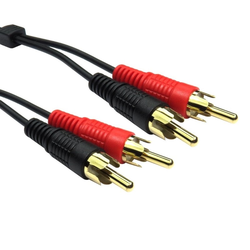 2m Twin Phono RCA Audio Cable Stereo Left/Right