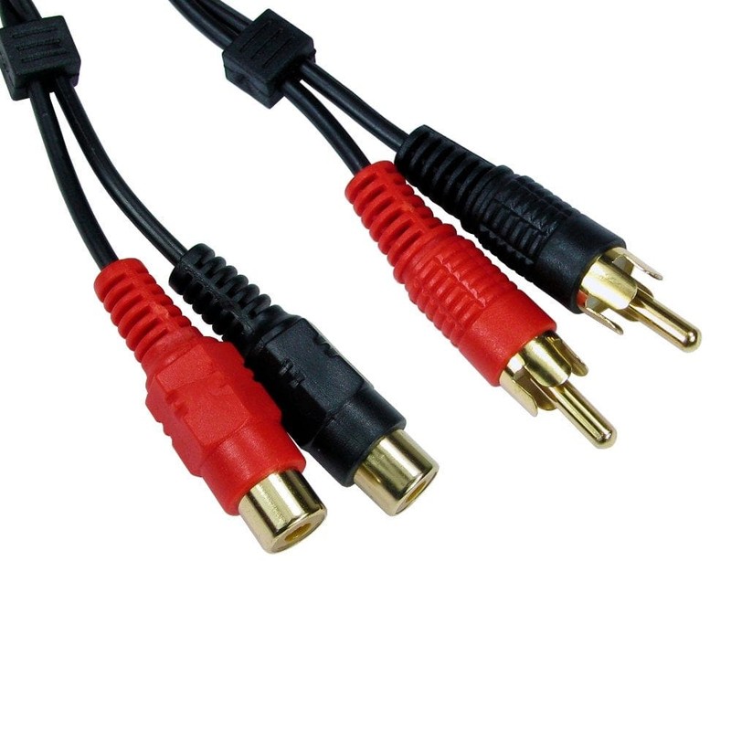 10m Audio Extension Cable - 2 x Phono Male to 2 x Phono Female Premium