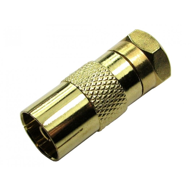 F Type (male) to TV Aerial (female) Adapter