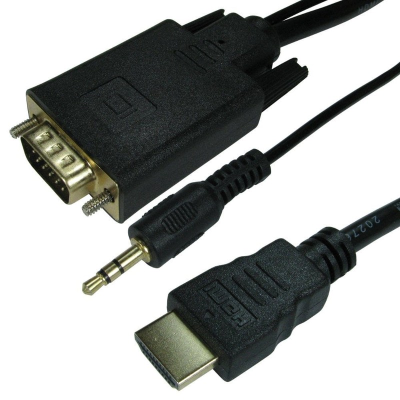 HDMI (M) to VGA (M) with Audio Cable