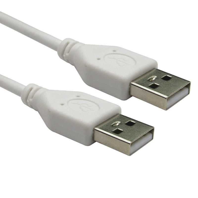 3m USB 2.0 Type A M to Type A M Data Cable White