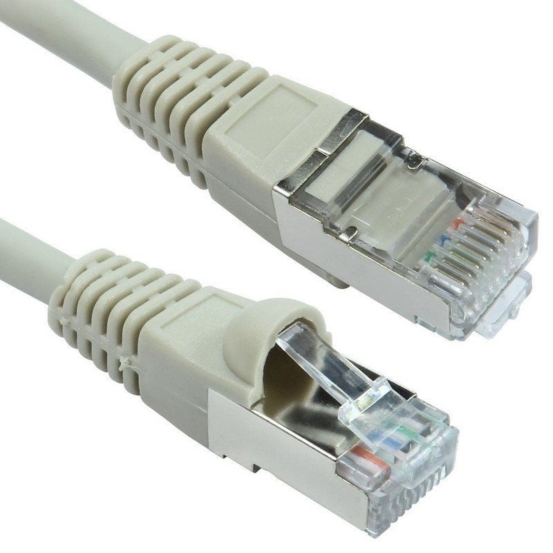 CAT6A Shielded Network Patch Cable, 8m, Grey