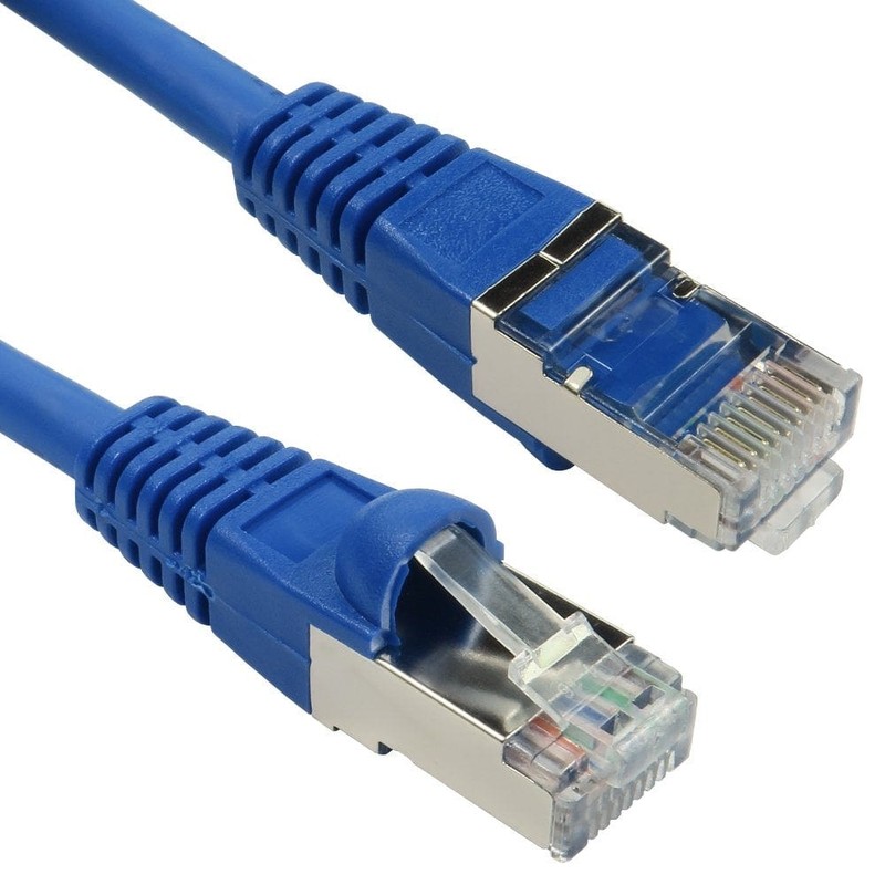 CAT6A Shielded Network Patch Cable, 8m, Blue