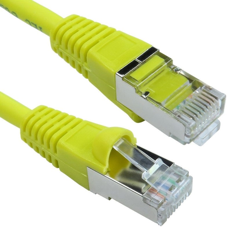CAT6A Shielded Network Patch Cable, 7m, Yellow