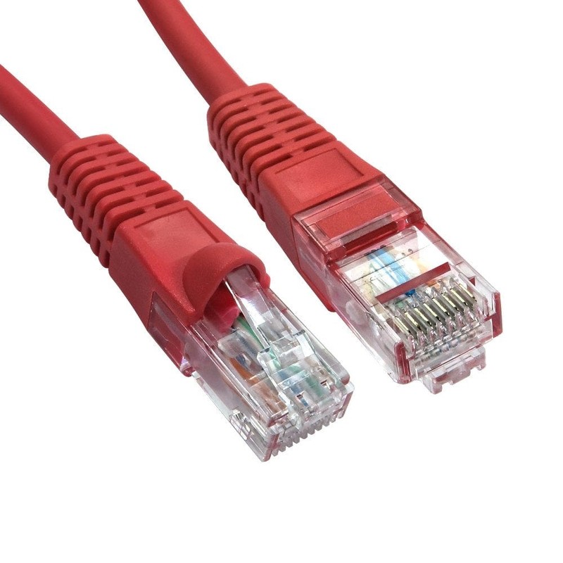 Snagless CAT6 Low Smoke LSZH Patch Cable, 1m, Red