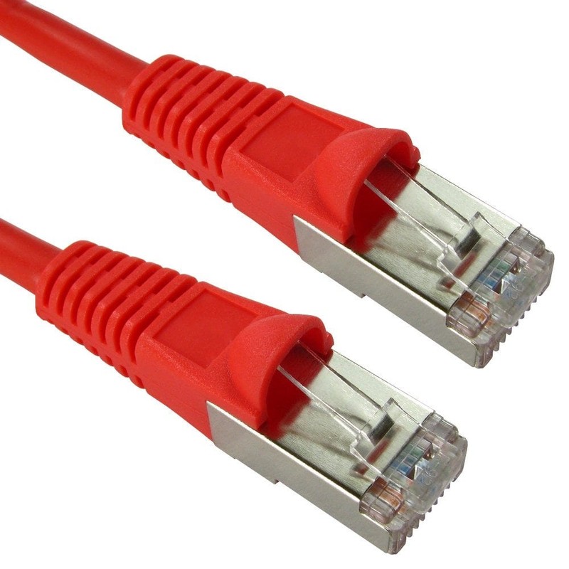 Shielded CAT5e Patch Cable, 3m, Red