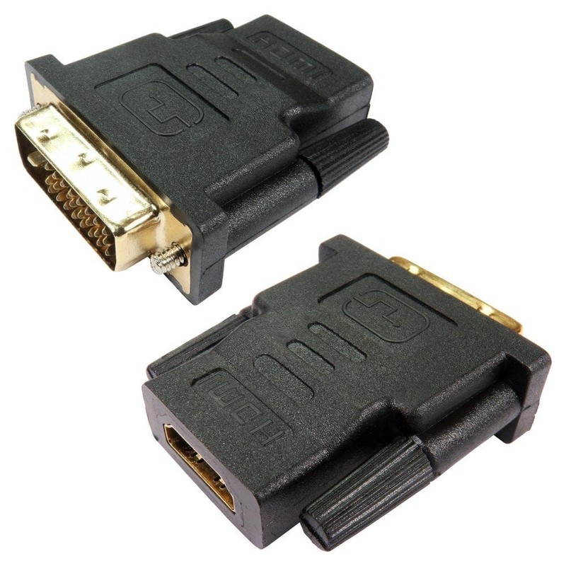 HDMI to DVI Adapter HDMI Female to DVI-D Male - Gold