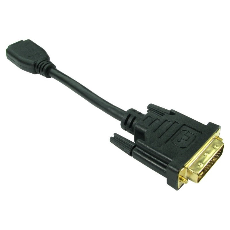 Leaded DVI-D (M) to HDMI (F) Adapter