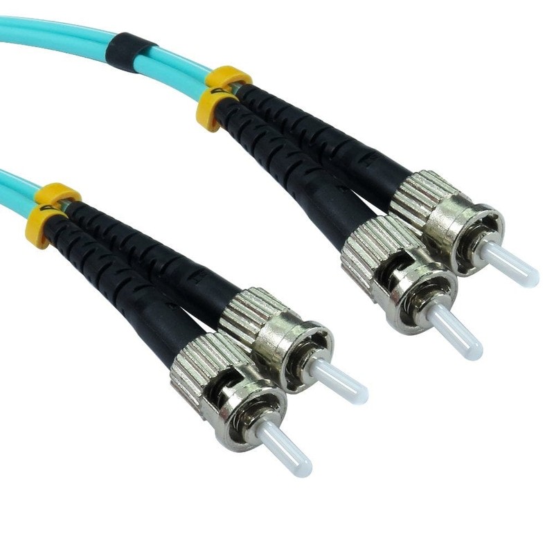 ST-ST OM3 Fibre Optic Network Cable, 1m, Aqua