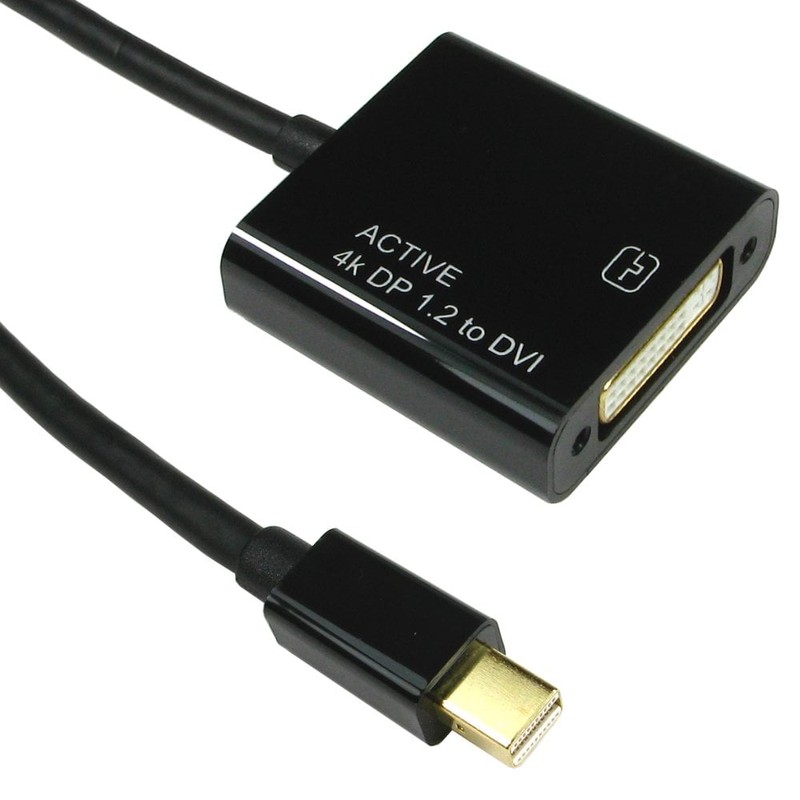 Mini DisplayPort V1.2 to DVI-D Adapter, 4k (Active)