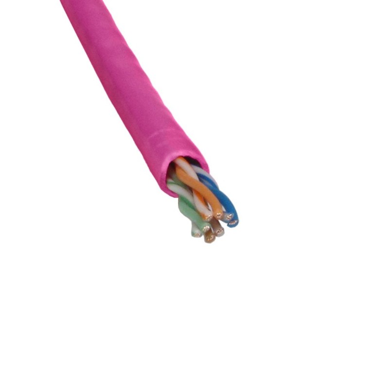 305m Box Reel CAT5e UTP Stranded Core Network Cable, 305m, Pink