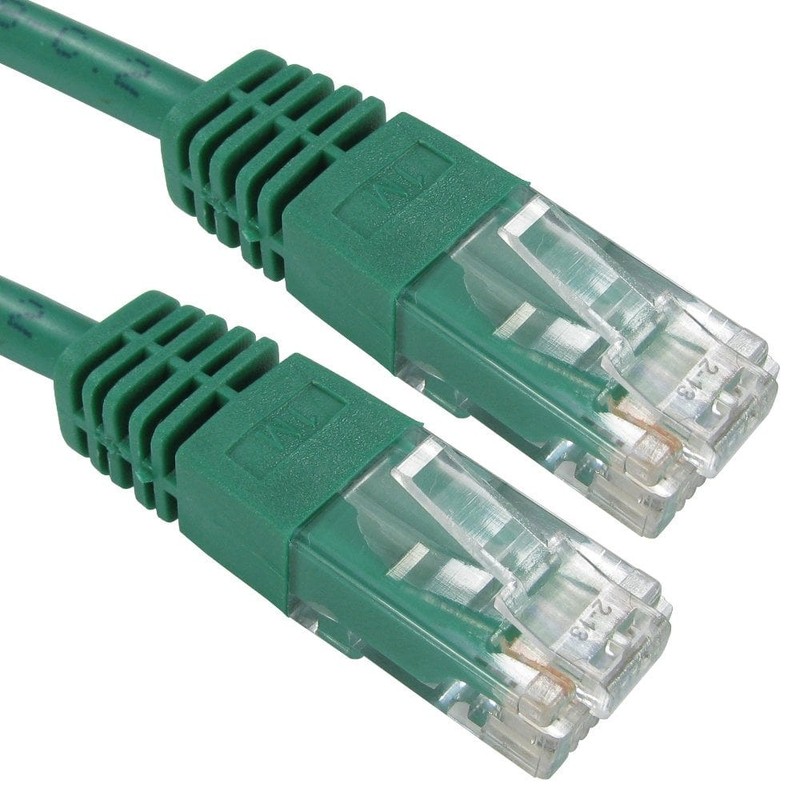 CAT5e Ethernet Cable UTP Full Copper, 0.15m, Green