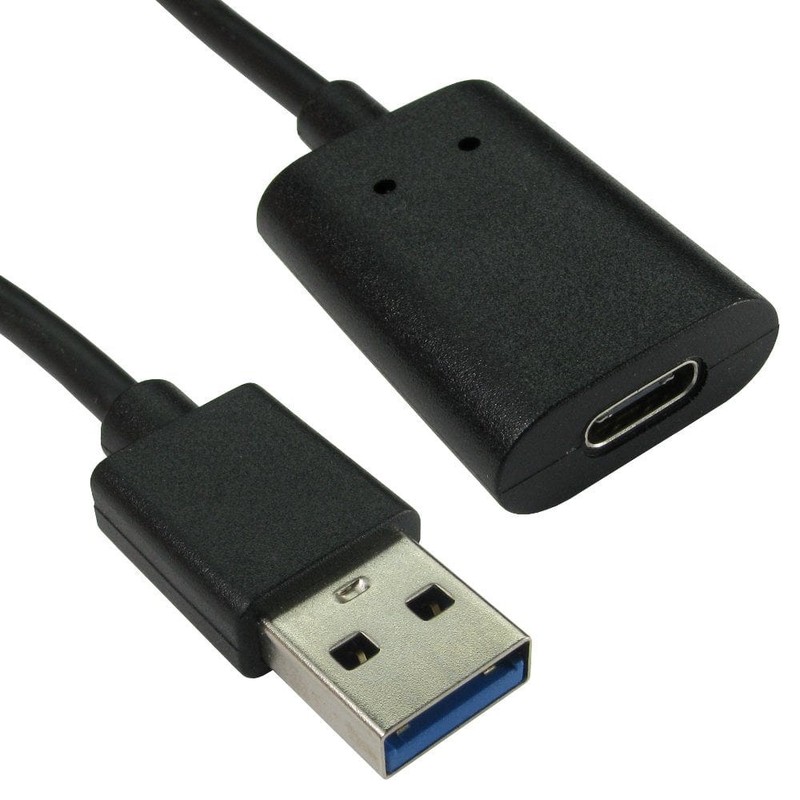 USB 3.0 Type A (M) Type C (F) to Cable