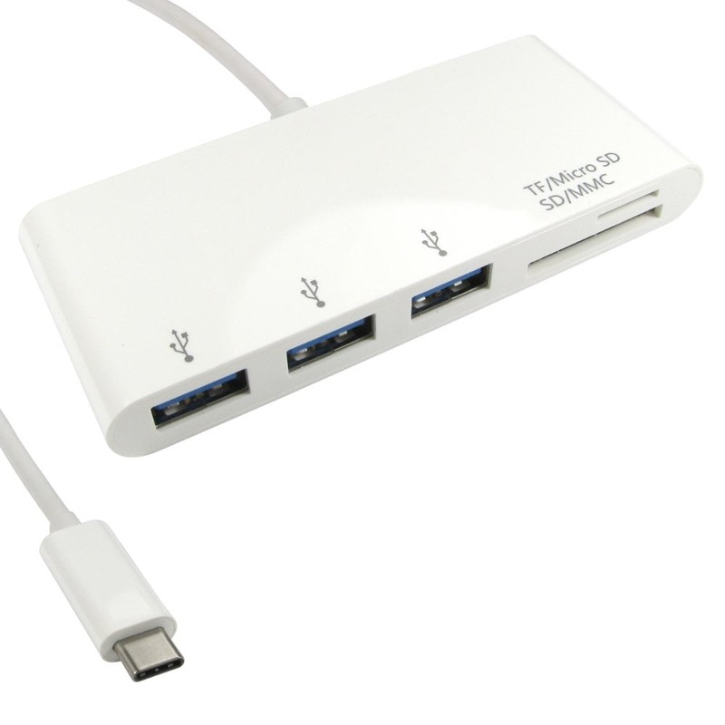 USB Type C Hub 3 Port with Card Reader