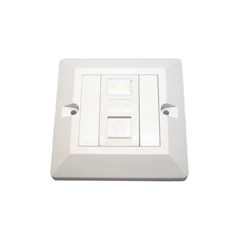 CAT5e Single Port Faceplate with Module and Blanks