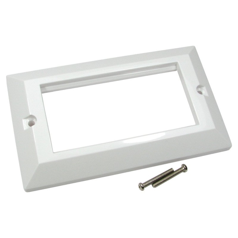 Quad 4 Port Faceplate Frame for Euromod Wall Plate Modules