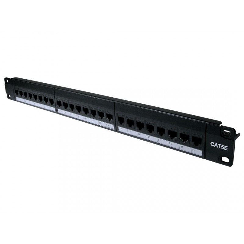 24 Port UTP Cat5e Patch Panel - In-line coupler