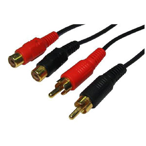 Image of 10m Audio Extension Cable - 2 x Phono Male to 2 x Phono Female Premium