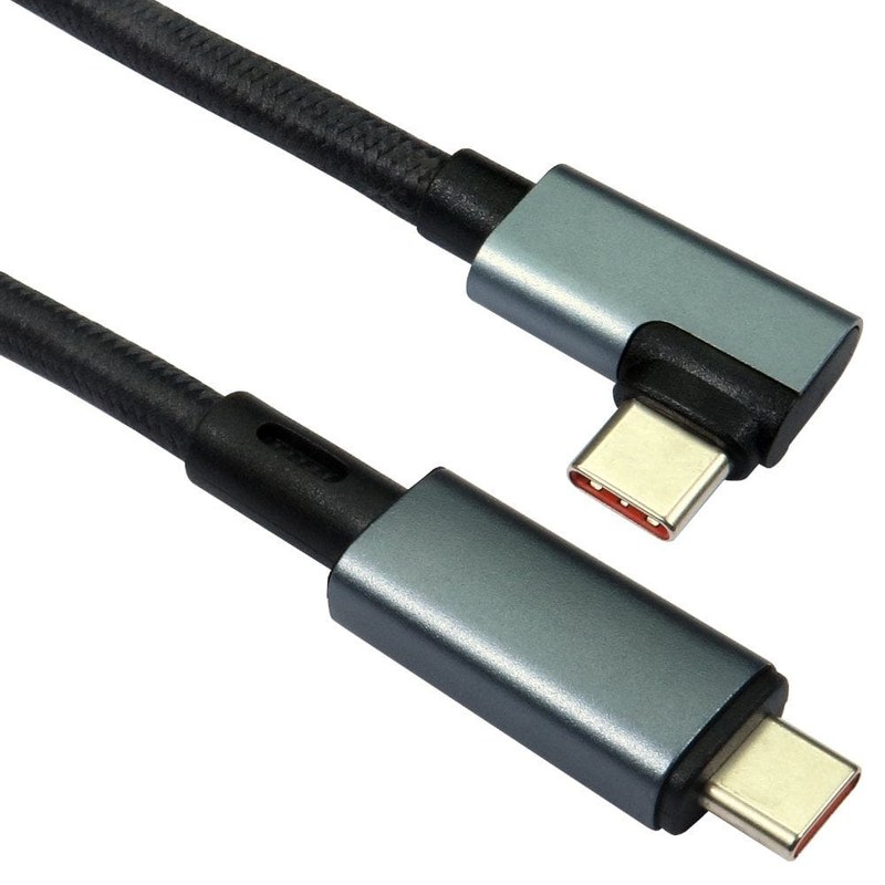 Right Angle USB4 Cable 40Gbps 240W Braided 1m