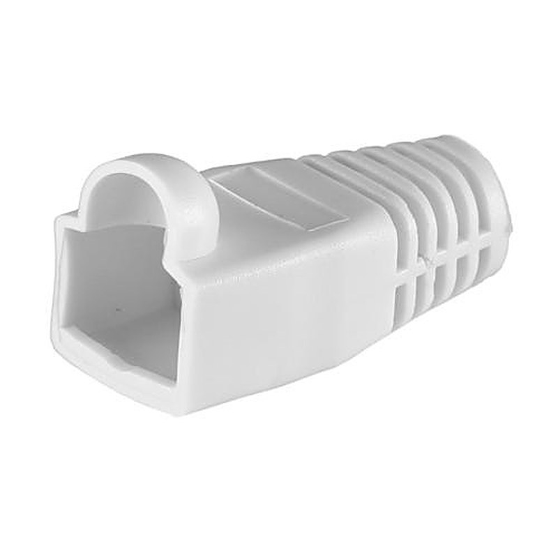 RJ45 Bubble Boots for Cat6A 6.5mm 50 Pack, x50, White