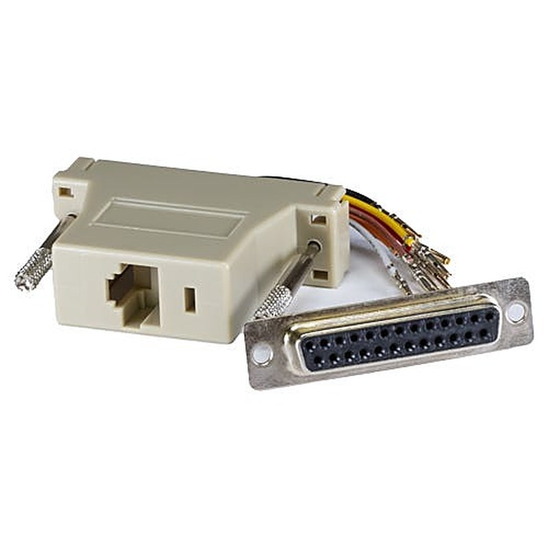 RJ45 to 25 Way D Female Modular Adapter Grey 10 Pack