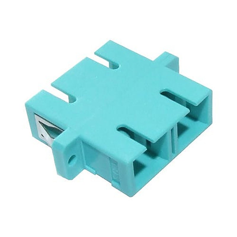 SC Duplex Fibre Adapter OM3 Aqua