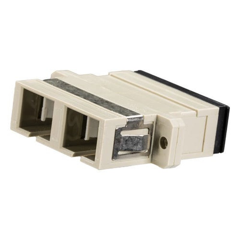 SC Duplex Multimode Fibre Adapter Beige