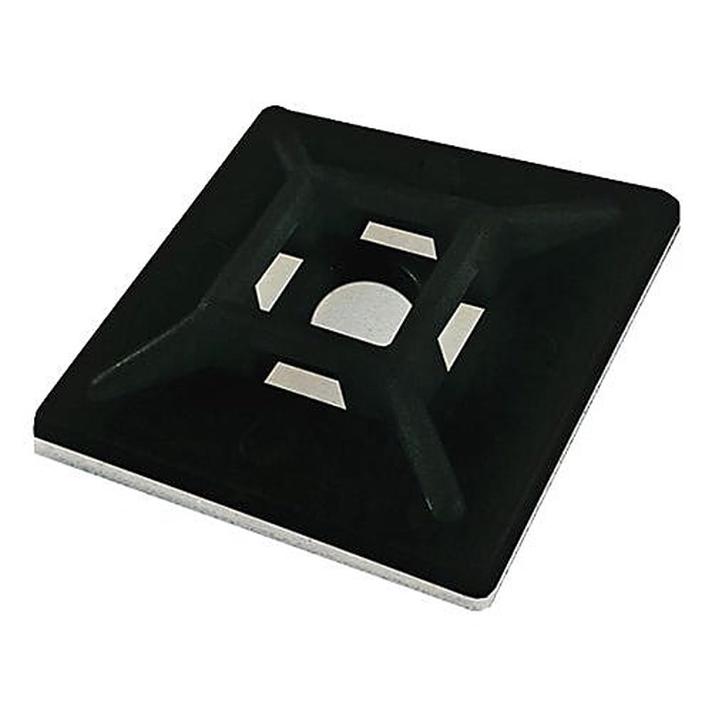 Self Adhesive Cable Tie Mounts Black Pack of 100