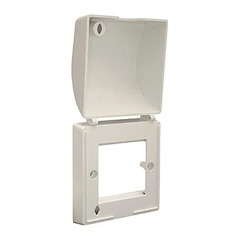 Single Gang Tamperproof Faceplate White