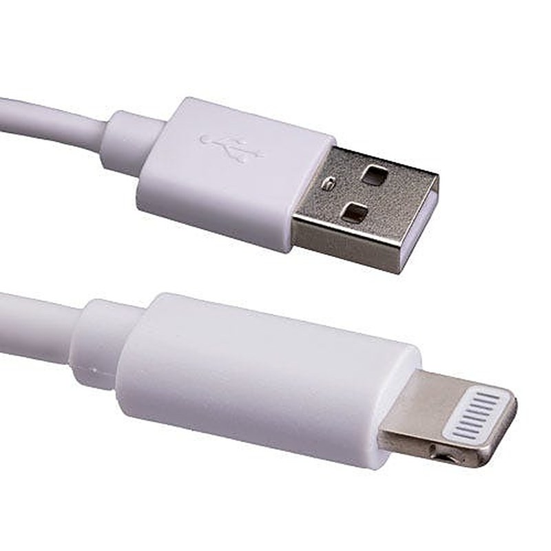 USB-A to Lightning Cable MFi 2m White