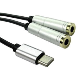 USB Type-C to 3.5 mm audio splitter cable