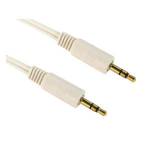 Image of 0.5m White 3.5mm Stereo Audio Cable Premium