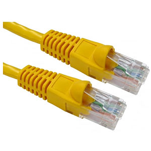 1m Yellow CAT6 Network Cable Full Copper 24 AWG