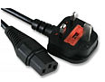 10m IEC Power Cable - UK 3 Pin Plug to Kettle Plug Power Lead