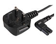 1m Angled Figure 8 Power Cord C7 90 Degree Lead