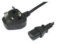 1m C13 Mains Power Cable UK to Kettle Type