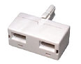 2 Way Telephone Adapter Splitter