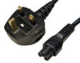 5m Cloverleaf Power Cable UK Mains Lead C5