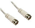 1m White Satellite Cable F-Type Sky Virgin Freesat