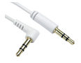 5m White 3.5mm Jack Cable Stereo Straight to Angled