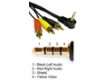 2m 3.5mm Jack to Three RCA Cable