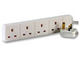4 Gang Extension Lead White 5m Cable
