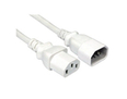 5m C14 to C13 Power Extension Cable White