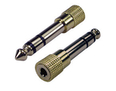 Gold 6.35mm (Male) to 3.5mm (Female) Stereo Adapter