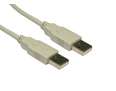 1.8m USB2.0 Type A (M) to Type A (M) Cable - Beige