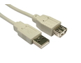 3m USB2.0 Type A (M) to Type A (F) Extension Cable - Beige